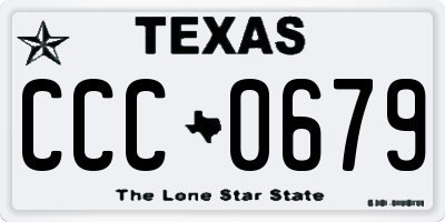 TX license plate CCC0679