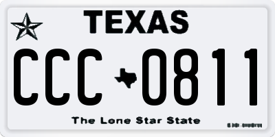 TX license plate CCC0811