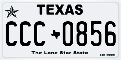 TX license plate CCC0856