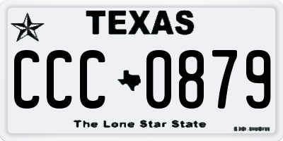 TX license plate CCC0879
