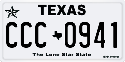 TX license plate CCC0941