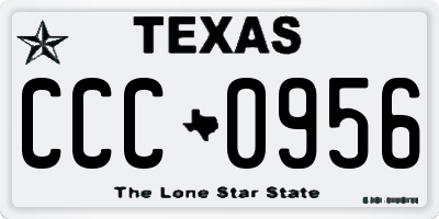 TX license plate CCC0956