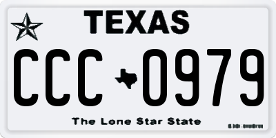 TX license plate CCC0979