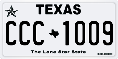 TX license plate CCC1009