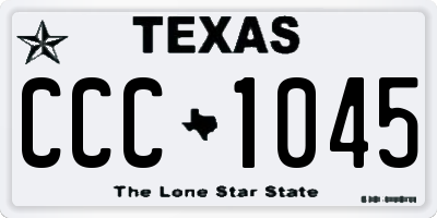 TX license plate CCC1045