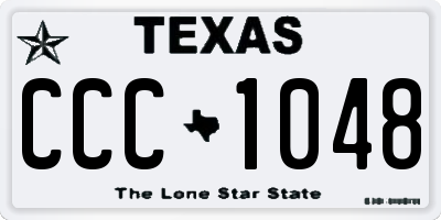 TX license plate CCC1048