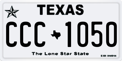 TX license plate CCC1050
