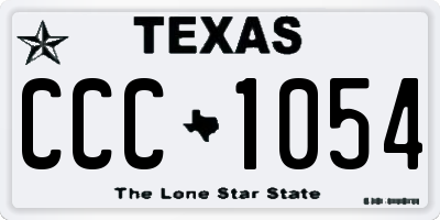TX license plate CCC1054