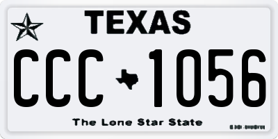 TX license plate CCC1056