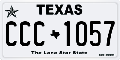 TX license plate CCC1057