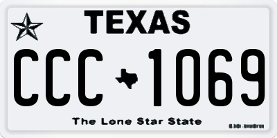 TX license plate CCC1069