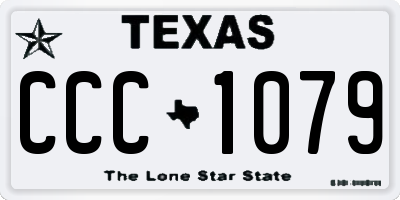 TX license plate CCC1079