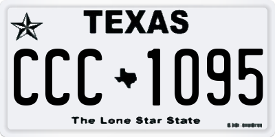 TX license plate CCC1095
