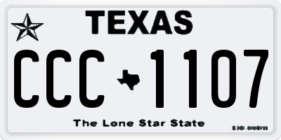 TX license plate CCC1107