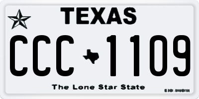 TX license plate CCC1109