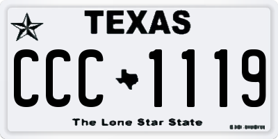 TX license plate CCC1119