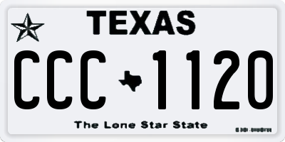 TX license plate CCC1120