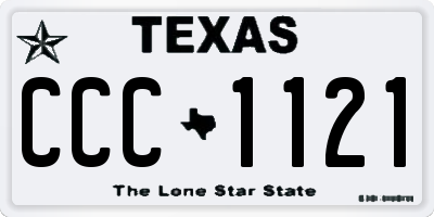 TX license plate CCC1121