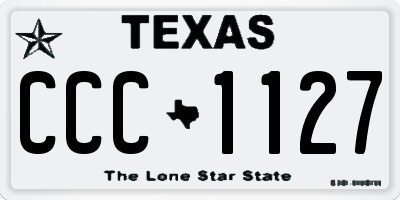 TX license plate CCC1127