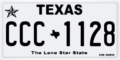 TX license plate CCC1128