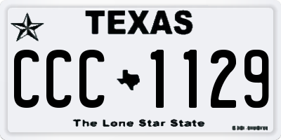 TX license plate CCC1129