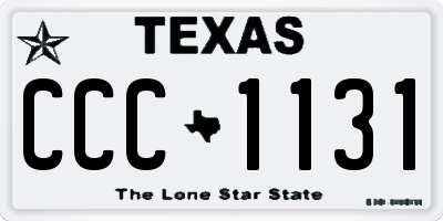 TX license plate CCC1131
