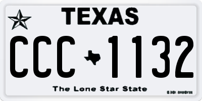 TX license plate CCC1132