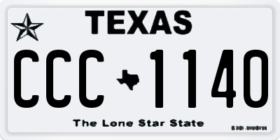 TX license plate CCC1140