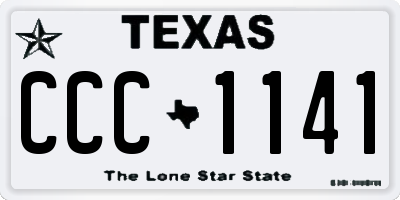 TX license plate CCC1141