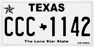 TX license plate CCC1142