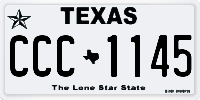 TX license plate CCC1145