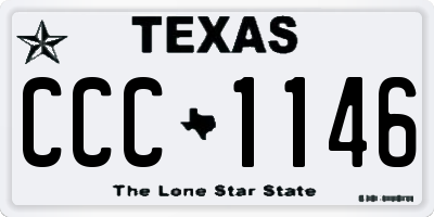 TX license plate CCC1146