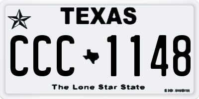 TX license plate CCC1148