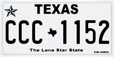 TX license plate CCC1152