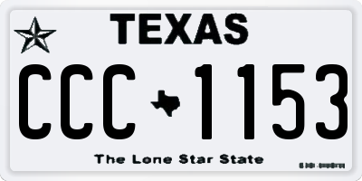 TX license plate CCC1153