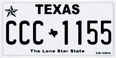 TX license plate CCC1155
