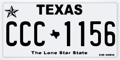 TX license plate CCC1156