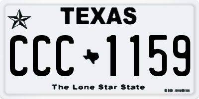 TX license plate CCC1159