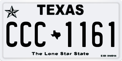 TX license plate CCC1161