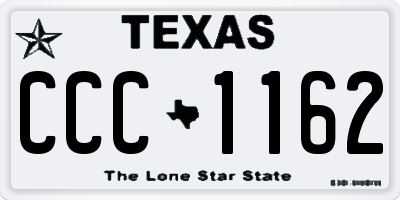TX license plate CCC1162