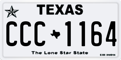 TX license plate CCC1164