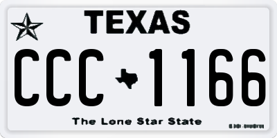 TX license plate CCC1166