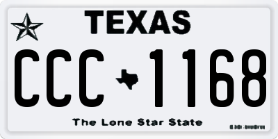 TX license plate CCC1168