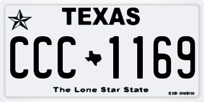 TX license plate CCC1169