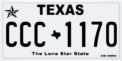 TX license plate CCC1170