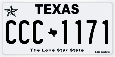 TX license plate CCC1171