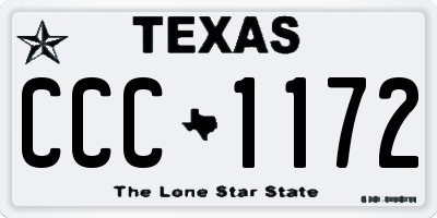 TX license plate CCC1172