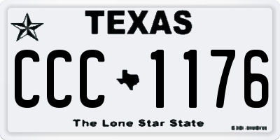TX license plate CCC1176