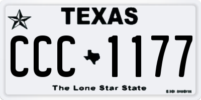 TX license plate CCC1177
