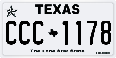 TX license plate CCC1178